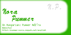 nora pummer business card